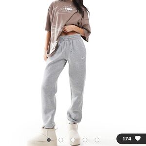 Women’s Nike Gray Phoenix Fleece Sweatpant Joggers Size M